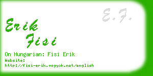 erik fisi business card